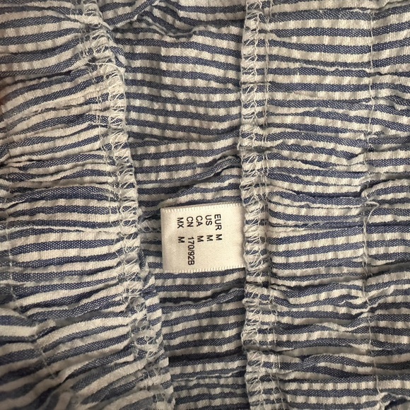 Striped Blue and White Shorts - Picture 2 of 4